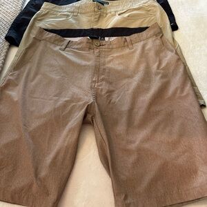 Bundle Quicksilver, Burnside, Performance Tan Brown and Black Casual shorts